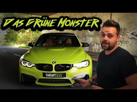 Das grüne Monster - BMW M3 Acid Green Vollfolierung von Wrapsign