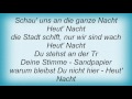 Rosenstolz - Heut' Nacht Lyrics