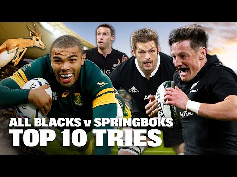 Top 10 most UNBELIEVABLE Tries from Springboks vs All Blacks