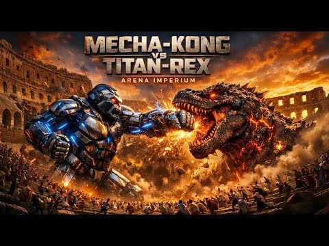 MECHA-KONG vs. TITAN-REX: The Final Battle in the Roman Colosseum (4K Cinematic)