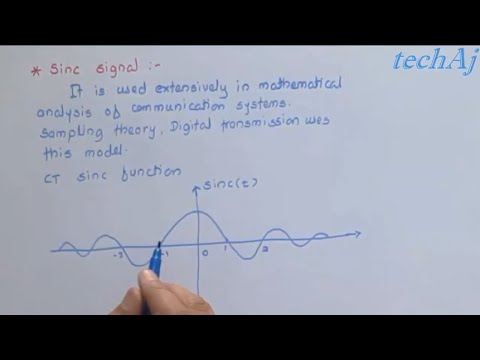 Sinc signal, Signum Signal | Elementary Signals | Signals & Systems