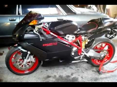 Ducati 749 Dark with red frame and wheels