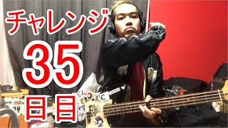 【SKUNKSノボルの】ベース初心者が100日間ベースを弾いたらどれほどれほどうまくなるのか？ 35日目【チャレンジ動画】