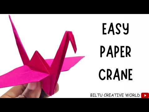 How to make Paper Crane - | Origami Flapping Bird |
