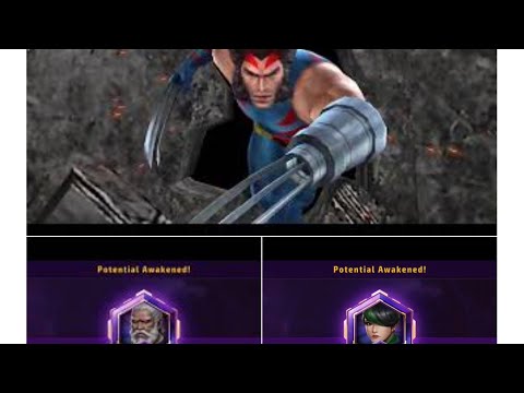 MFF - Wolverine Tier - 3 And Warrior of the Sky (2) Awakening & Transcendence, Marvel Future Fight.