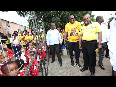 Toddler slams gate on electioneering Jacob Zuma