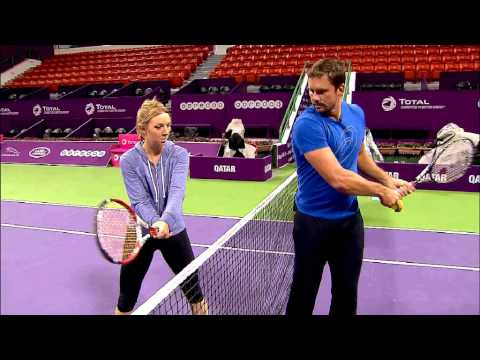 JAN-MICHAEL GAMBILL AND NICKY CROSBY TENNIS LESSON