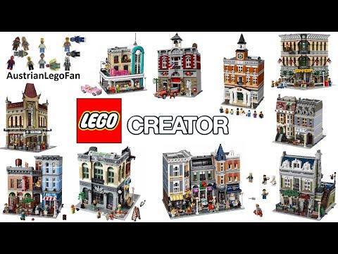 Lego Creator Modular Buildings Compilation of all Sets 2009-2018 - Lego Speed Build Review