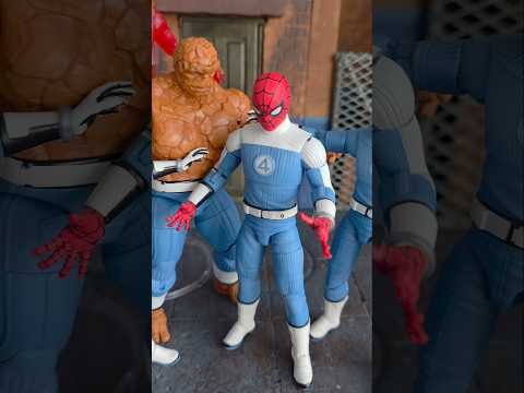 Marvel Legends: Spider-Man Joins the Fantastic 4 Display #marvellegends #spidermanbrandnewday #toys