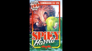 C64 Spiky Harold...lets find the screen with the fish, the impossible room.