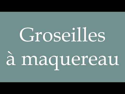 How to Pronounce ''Groseilles à maquereau'' (Gooseberries) Correctly in French