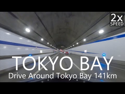 4K Drive Around Tokyo Bay 141km