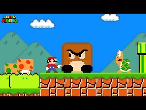 Super Mario Bros., but Mario Can Turn Anything He Wants SQUARE!