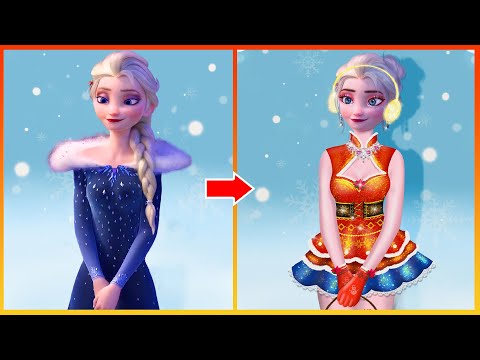 Frozen: Elsa Anna Transformation - Disney Princesses Glow Up