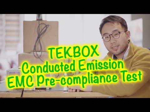 TEKBOX Emission EMC Pre compliance Test Set up, Scan & Results