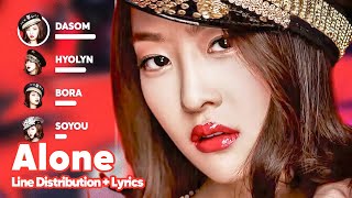 SISTAR - Alone (Line Distribution + Lyrics Karaoke) PATREON REQUESTED