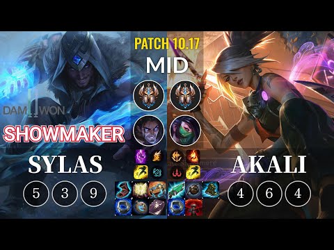 DWG ShowMaker Sylas vs Akali Mid - KR Patch 10.17