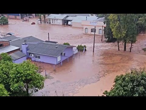 ALERTA: Rios do Rio Grande do Sul saem do leito em meio a chuva extrema e inundações