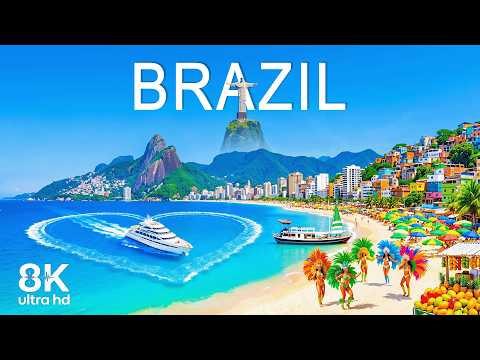 [8K] Brazil 🇧🇷 Tropical Paradise of South America | Rio, Beaches & Rainforests