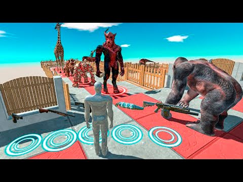 🔥FPS DEATH FALL WITH TAME GORO - ALL GUNS vs ALL UNITS - Animal Revolt Battle Simulator