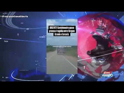 Caminhoneiro quase provoca tragédia na MA-20, sentido a Coroatá e Vargem Grande.