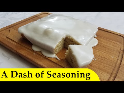 Vanilla Depression cake with lemon glaze (wacky cake) Vegan cake #StayHomeTogether #StayHome #WithMe