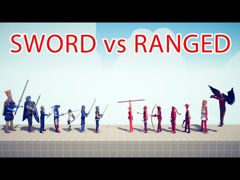 SWORD Team vs RANGED Team - Totally Accurate Battle Simulator TABS