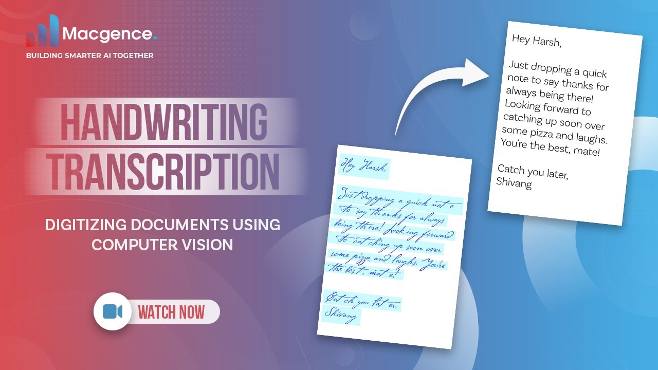Handwriting Transcription with AI: Digitizing Documents Using Computer Vision