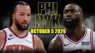 Philadelphia 76ers vs New York Knicks