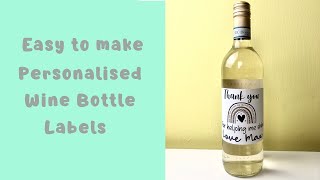 How To Make Personalised Wine Bottle Labels Using Cricut Design Space