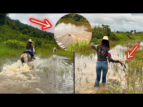 PERDI MINHA ESPORA NO ALAGADO AO LEVAR O GADO PARA O RETIRO BOQUEIRÃO 😱