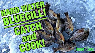 Turning Hard Water BLUEGILL into FISH TACOS! (First CATCH and COOK of 2021!)