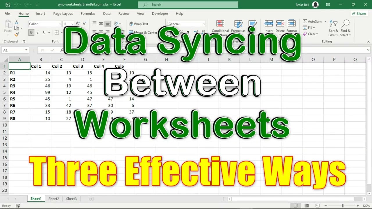 3 Easy Methods for Syncing Data Between Excel Worksheets
