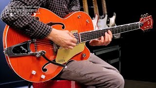Video thumbnail for Gretsch Guitars G6120SSU Brian Setzer Nashville Semi-Hollow Electric Guitar by Musician's Friend