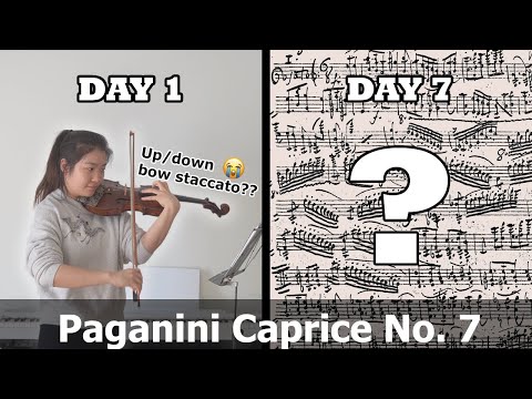 Learning Paganini Caprice No. 7 in One Week?