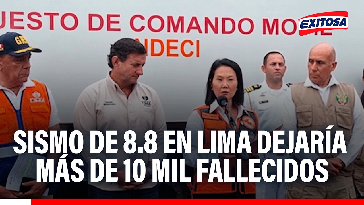 🔴🔵 Sismo de 8.8 en Lima dejaría más de 10 mil fallecidos, según balance de la presidenta Fujimori