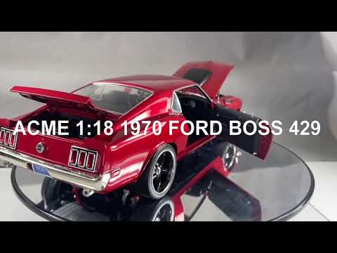 Acme 1:18 1970 Ford Boss 429 Mustang Street Fighter | Candy Apple Red