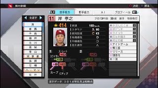 【プロスピ2019】 東北楽天イーグルス 選手能力データ 5月上旬ver 【プロ野球スピリッツ2019】 〈プロスピAのPS4版
