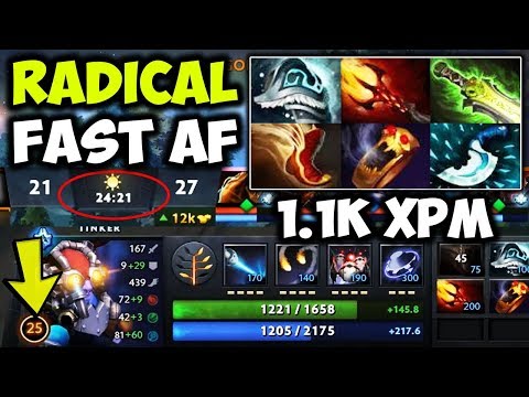 Radical The Mesmerizing [Tinker] With 1.1k Xpm | His Hands Are Fast AF!! 7.19d Dota 2