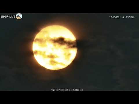 MARAVILHOSA LUA CHEIA - Aeroporto de Guarulhos dia 27/03/2021 - SBGR-LIVE