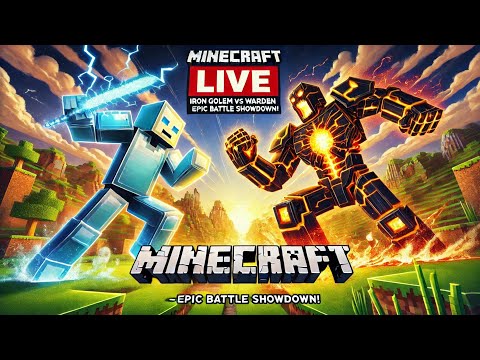 Minecraft LIVE: IRON GOLEM vs WARDEN - Epic Battle Showdown!
