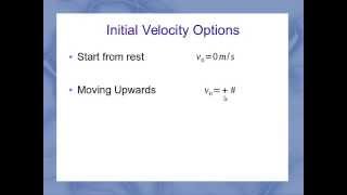 Free Fall: Initial Velocity Effects