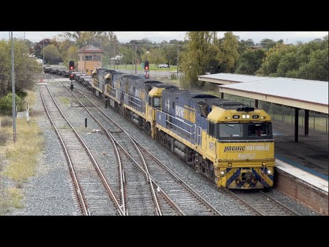 Steel Train 1YN2 at Parkes NSW - 4K