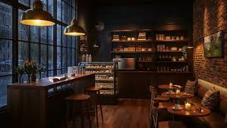Cozy Coffee Shop on a Rainy Evening ☕️ Soft Jazz for Relaxation & Focus