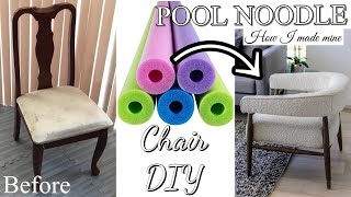 HOW TO Transform A CHAIR With POOL NOODLES! THRIFT FLIP! DIY Accent CHAIR Idea!