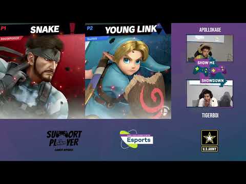 Show Me Showdown Smash! - ApolloKage(Snake) vs TigerBoi (Young Link) - Grand Finals - SSBU