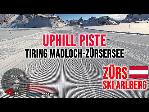 [4K] Skiing Zürs, Tiring Madloch-Zürsersee - The Uphill Piste, Ski Arlberg Austria, GoPro HERO13