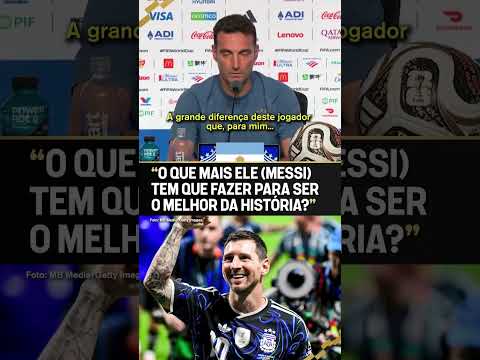 MAIOR QUE PELÉ? OLHA O QUE O SCALONI FALOU DO MESSI! #shorts