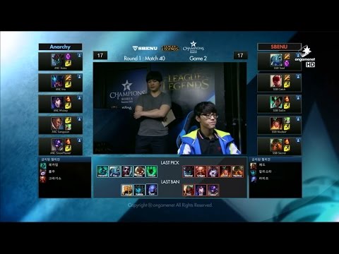 SSB vs ANC Game 2 Highlights - SBENU SONICBOOM vs ANARCHY - Week 6 LCK Champions Korea Summer 2015