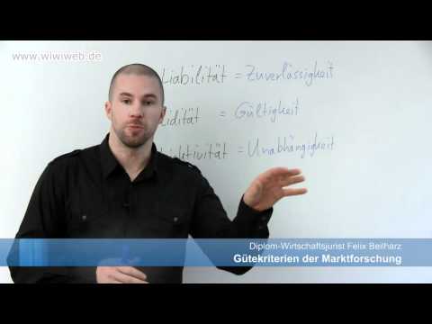 Marketing Online-Kurs: Gütekriterien der Marktforschung (wiwiweb.de)